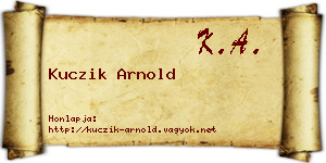 Kuczik Arnold névjegykártya